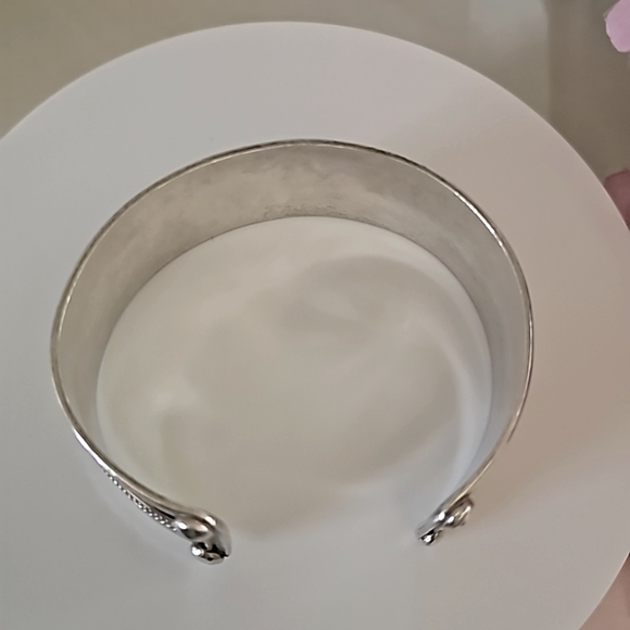 Sterling Silver Wide Cuff Bracelet Heavy! 39 Grams! - Picture 7 of 11